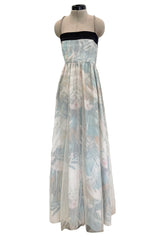 Pretty Spring 2014 Emporio Armani Long Version of Runway Look 86 Crystal & Floral Print Pastel Dress