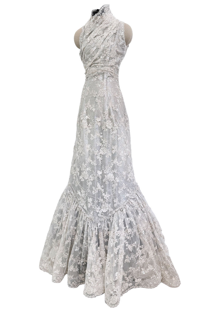 Exquisite 2011 Rodarte One Off Custom Made Silver & Lace Vogue / Kate –  Shrimpton Couture