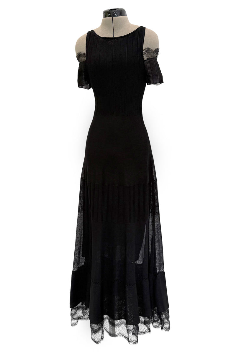 karl lagerfeld black lace dress NWT KARL LAGERFELD PARIS Lace Puff Sleeves Black Sheath Dress Sz 4 $148