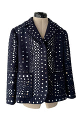 Runway Pre-Fall 2015 Valentino by Maria Grazia Chiuri & Pierpaolo Piccioli Blue Mirror Jacket