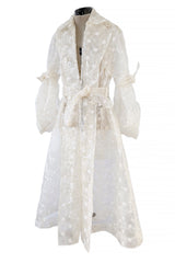 Spring 2017 Simone Rocha Runway Look 6 Transparent Raincoat w Embroidered Tulle Backing