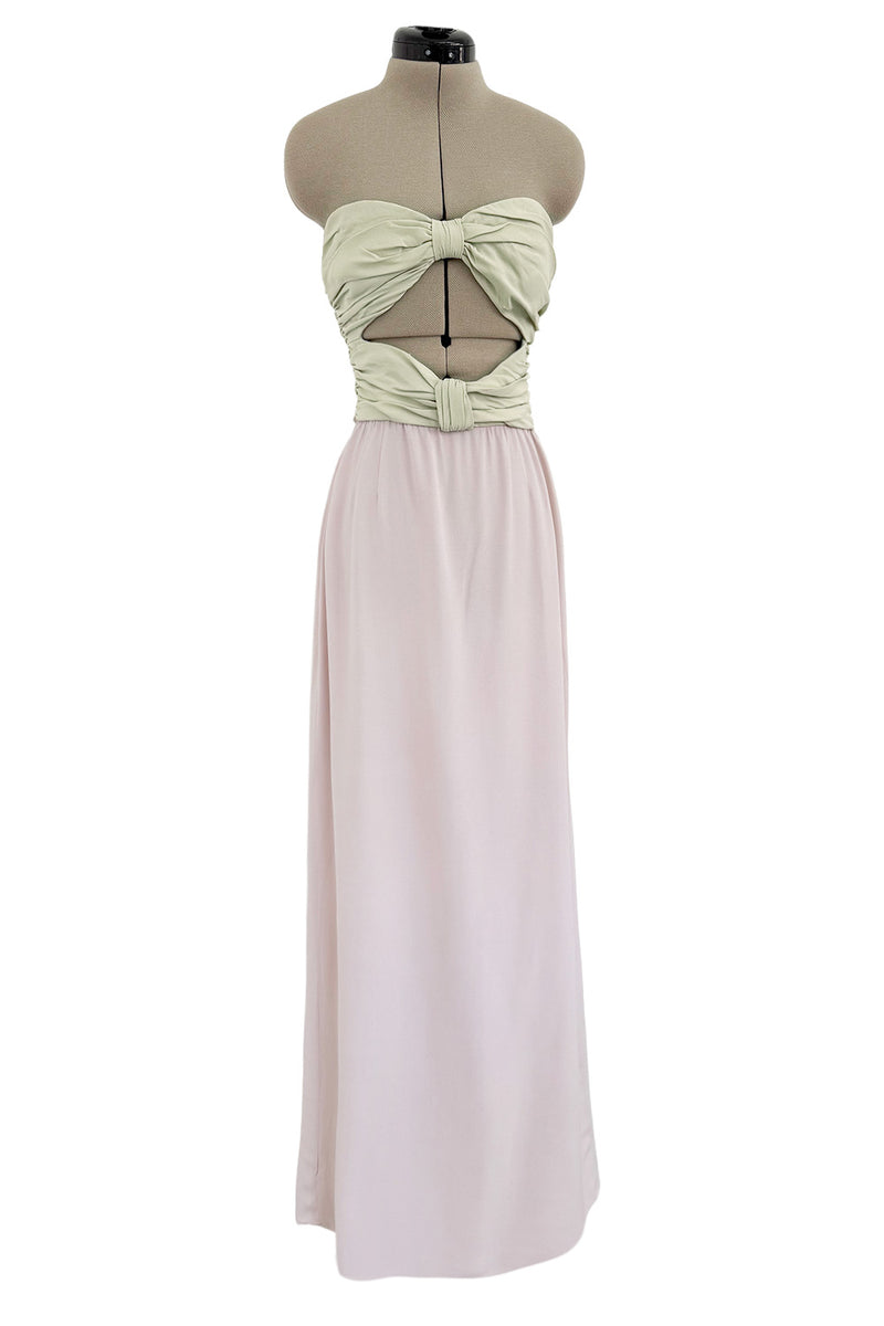 Phenomenal Spring 1991 Original Valentino Runway Pale Pink & Pastel Gr Shrimpton Couture Phenomenal Spring 1991 Original Valentino Runway Pale Pink & Pastel Gr Shrimpton Couture