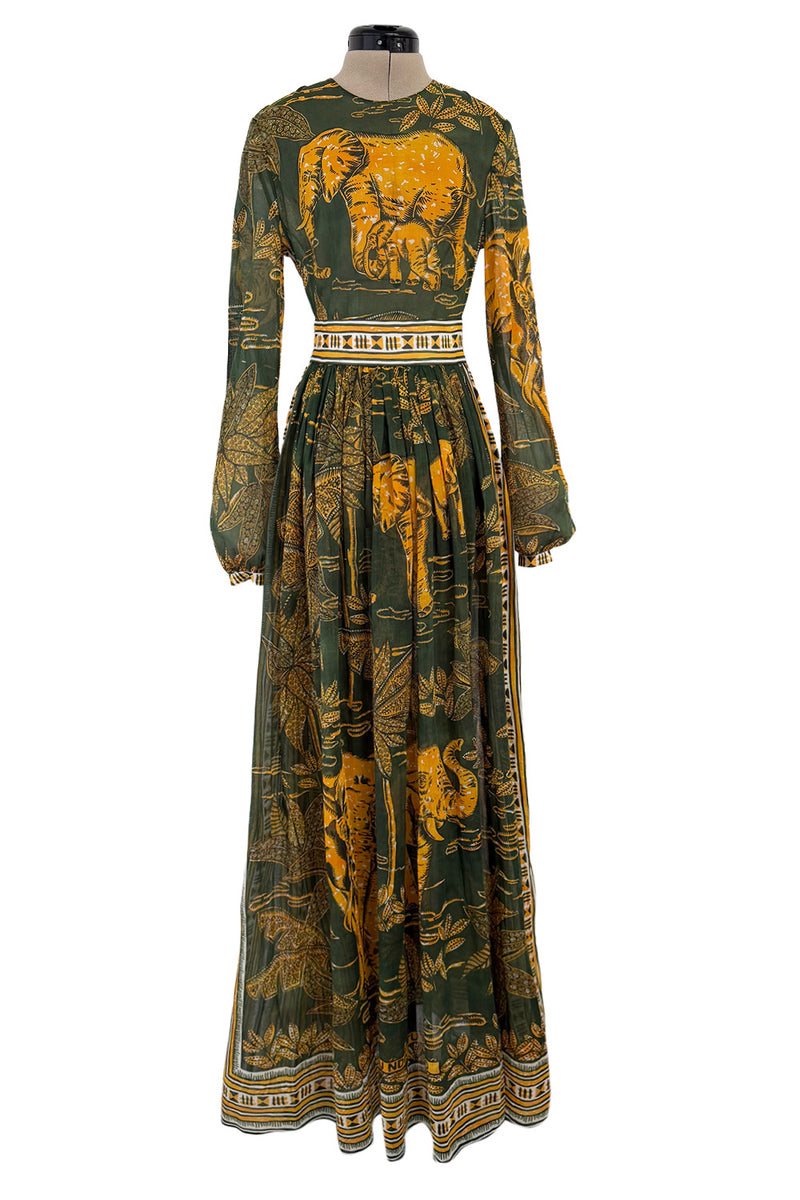 Spring 2016 Valentino by Pierpaolo Piccioli & Maria Grazia Chiuri Runway Elephant Printed Cotton Dress