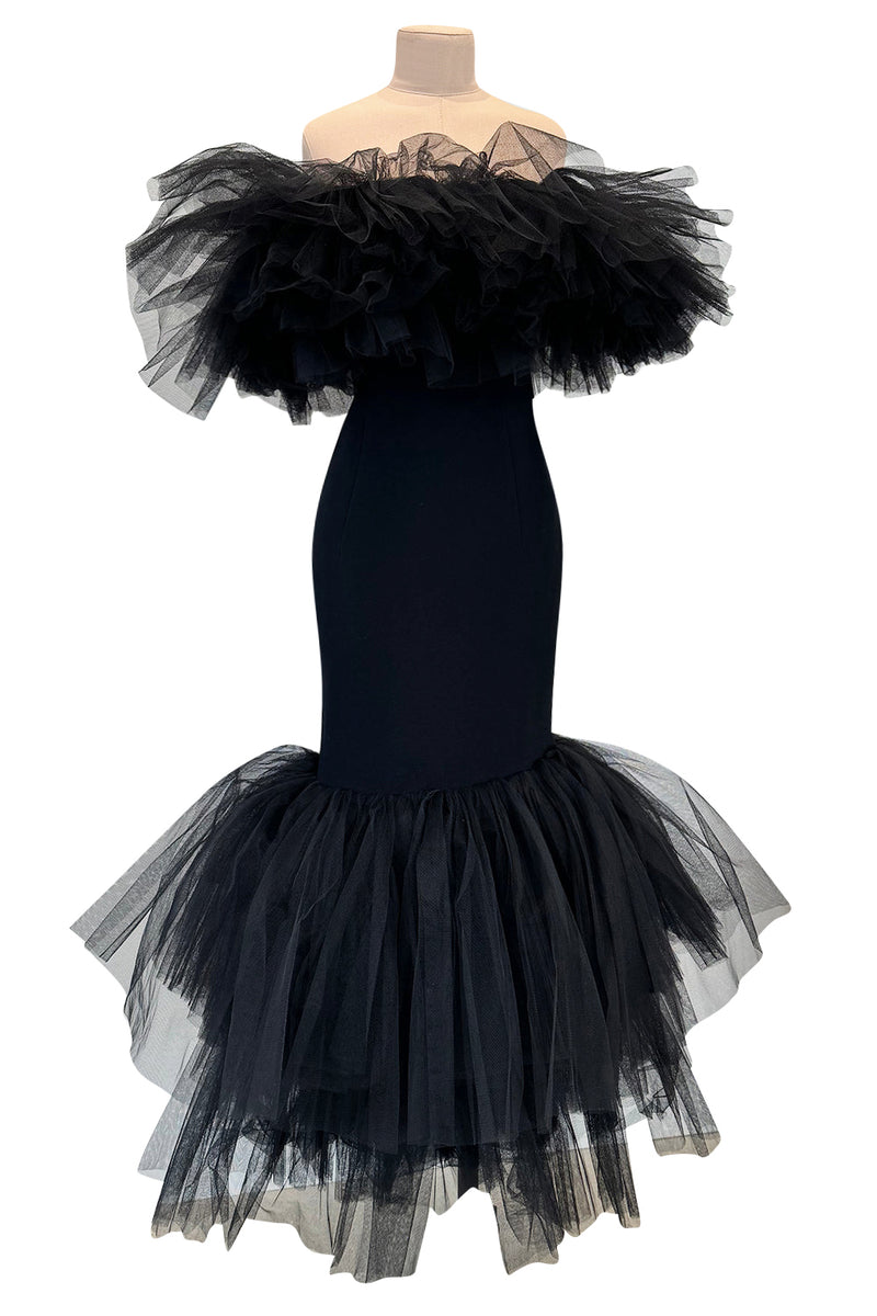 alessandra rich dress black Alessandra Rich - Lace Bustier Dress - 42