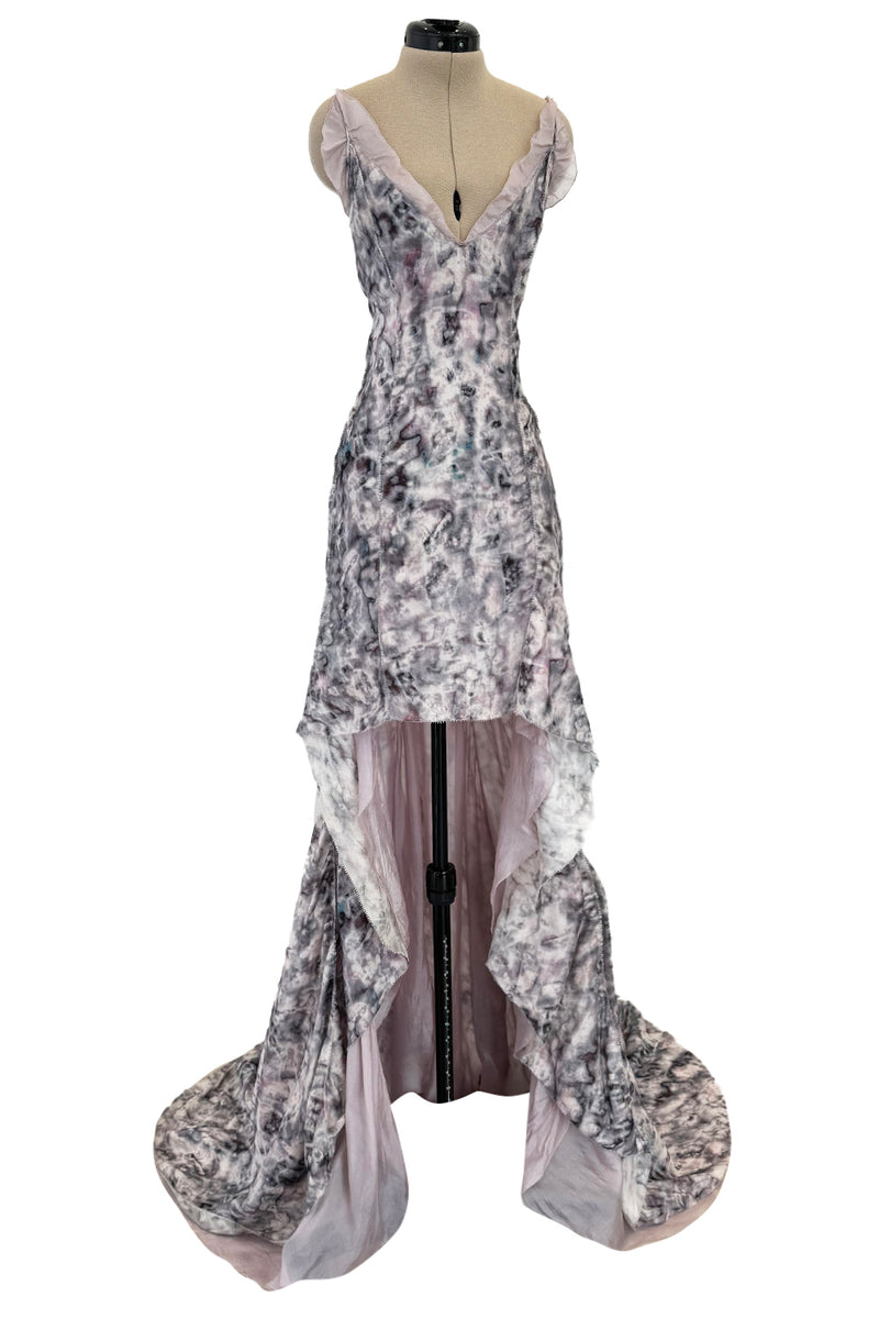 Outstanding Spring 2009 Nina Ricci by Olivier Theyskens Runway Look 12 Floral Printed Silk Dress