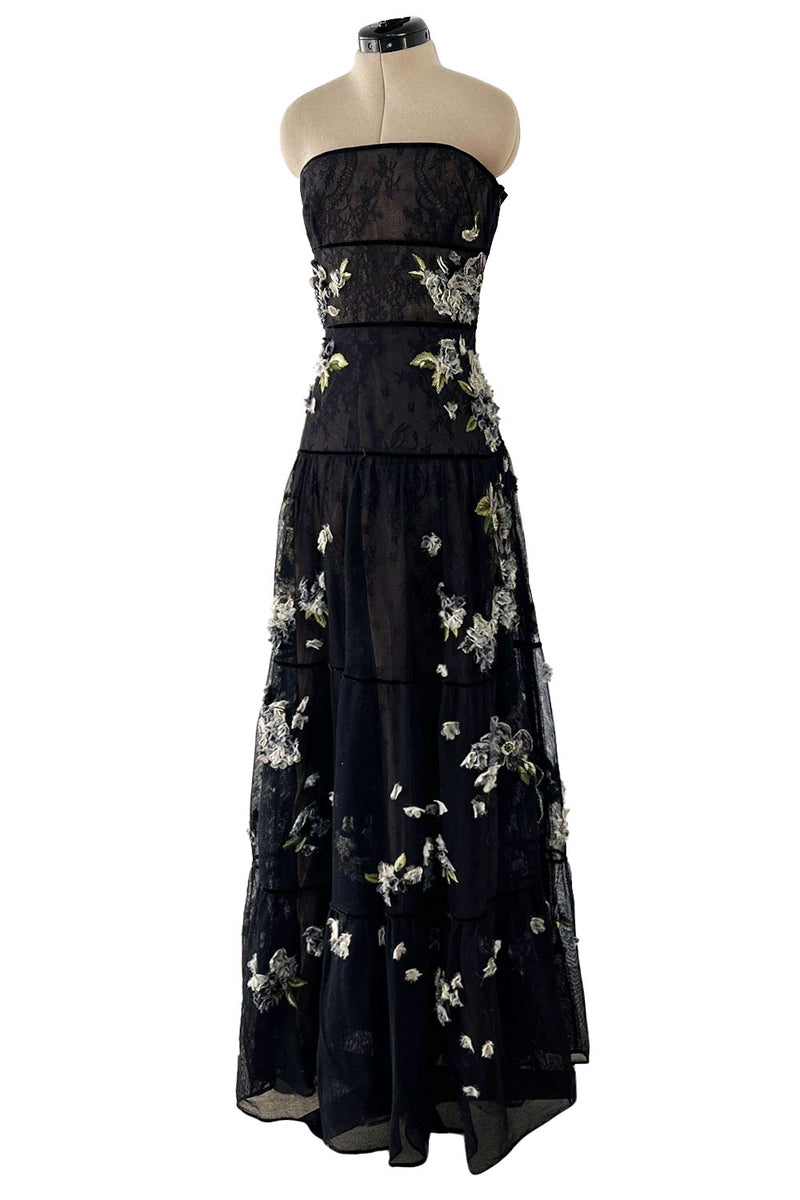 Spring 2012 Valentino Net & Floral Strapless Runway Dress by Maria Grazia Chiuri & Pierpaolo Piccioli