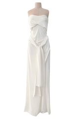 Incredible Spring 2015 Vivienne Westwood Ivory Corset Dress w Draped Multiway Extended Panels