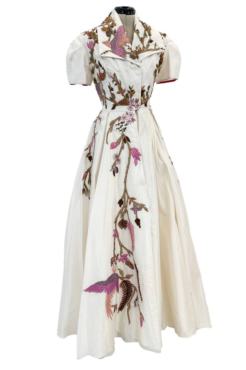 Prettiest Fall 2015 Samant Chauhan Ivory Silk Dress ư Extensive Bead Sequin & Embroidery Work