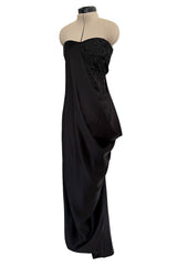 Fall 2008 Alexander McQueen 'The Girl Who Lived in a Tree' Strapless Draped Silk Dress w Elaborate Beading
