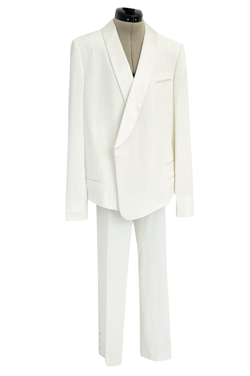 Minimalist Resort 2011 Celine by Phoebe Philo Runway Look 23 White Jacket & Pant Suit