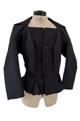 Fall 2015 Junya Watanabe Commes des Garcons Runway Look 6 Black Oragami Jacket