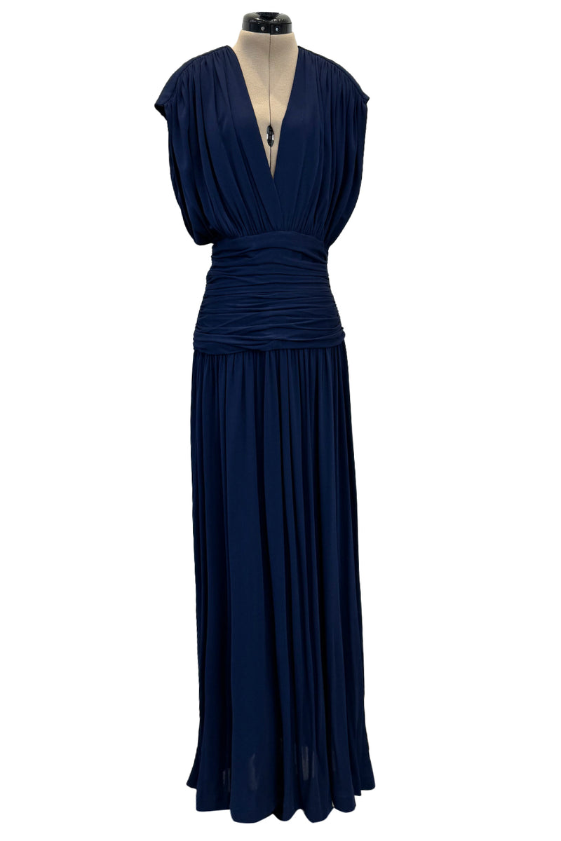 Blue silk yves cheap saint laurent wrap dress