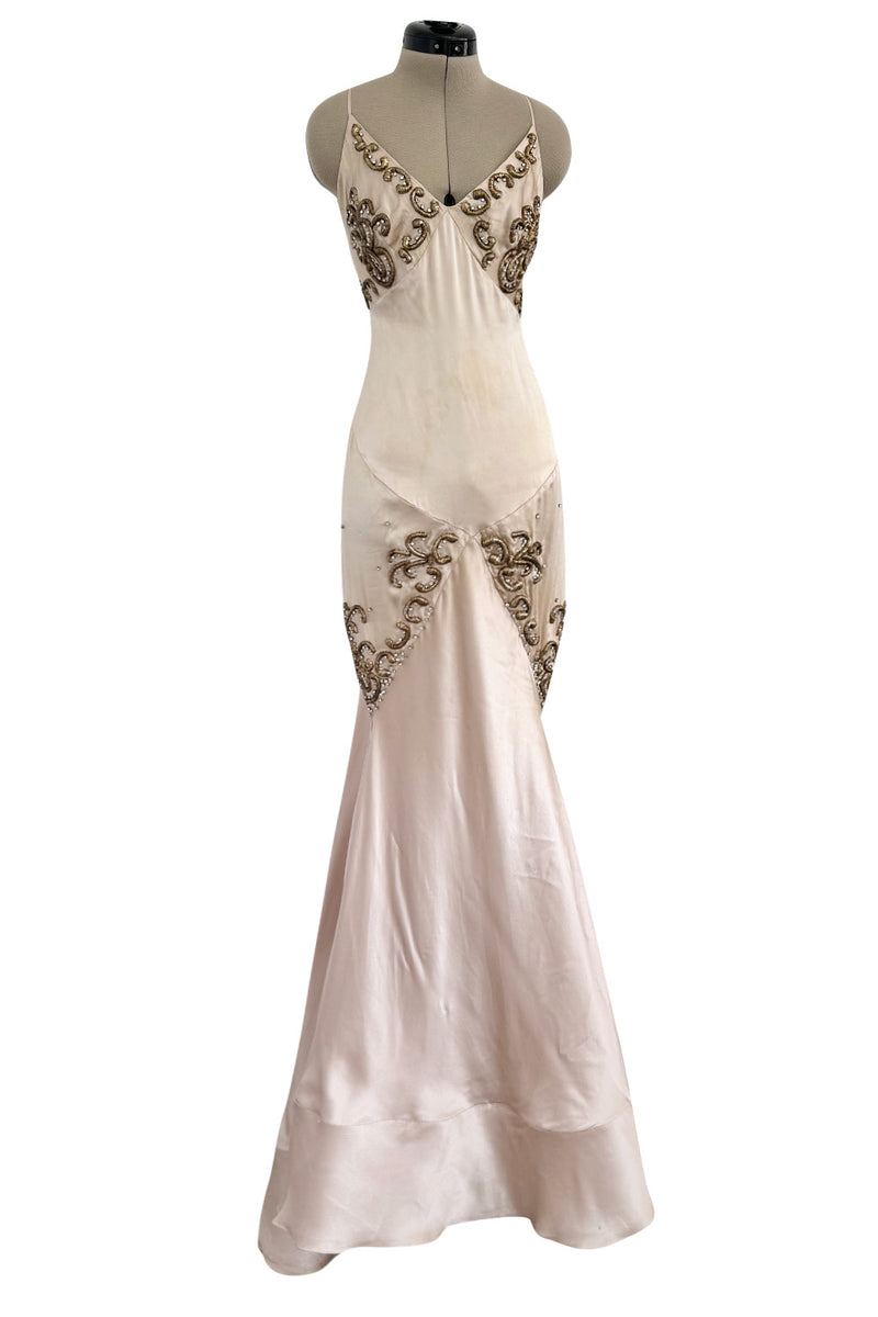 sachin and babi light blue dress Dreamy 2004 Roberto Cavalli Pale Pink & Copper / Gold Wire Embellished – Shrimpton Couture