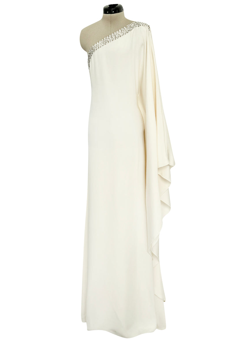 one shoulder caftan dress Off White One Shoulder Dress
