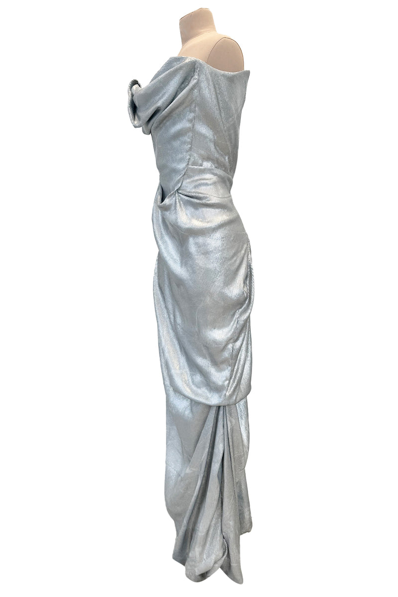 Limited Edition 2012 Vivienne Westwood Red Carpet Capsule Collection Silver Sequin Strapless Dress
