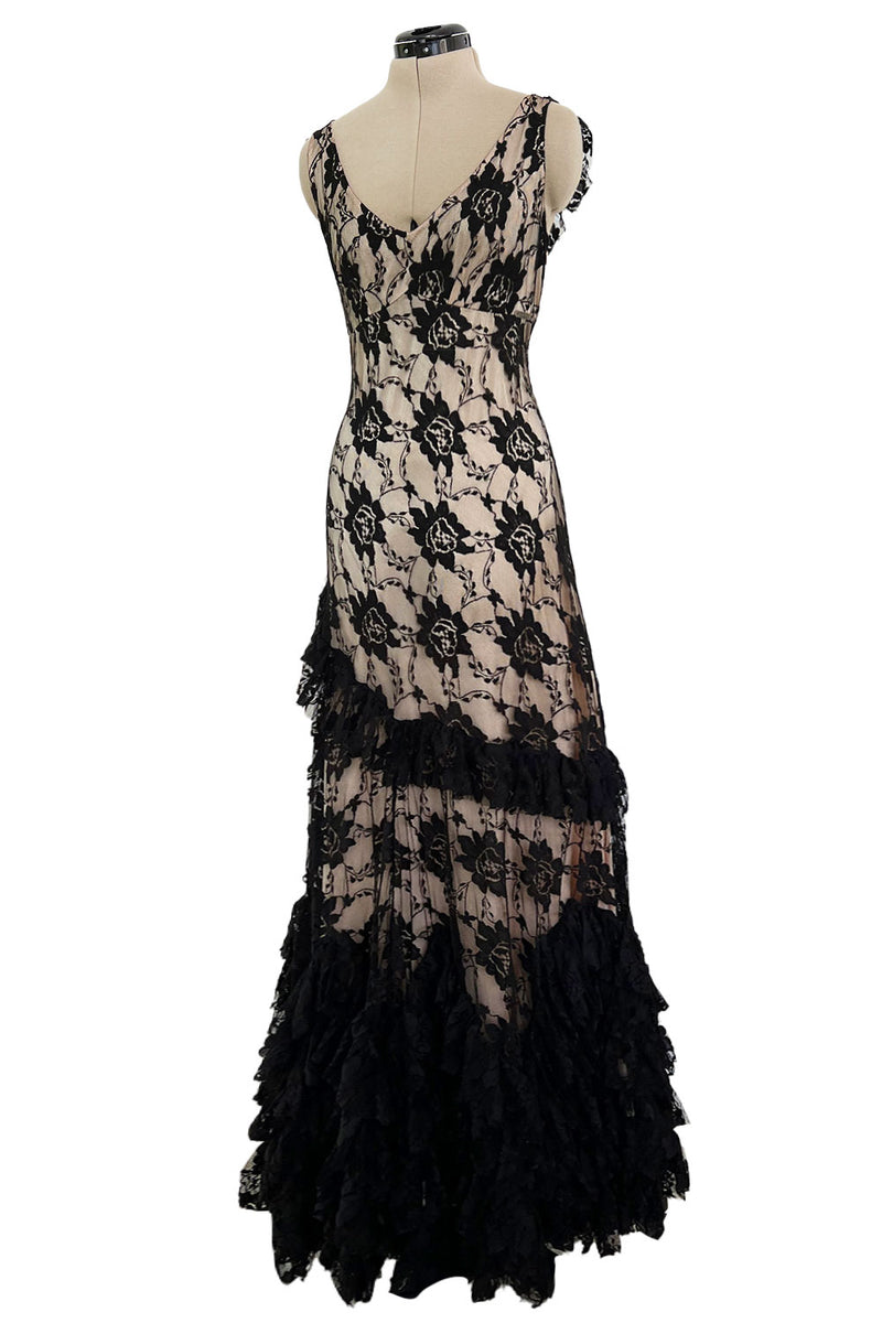 black lace spanish dress Giulia Lace Maxi Dress