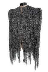 Incredible Fall 2009 Giorgio Armani Prive Haute Couture Runway Look 10 Silk Fringed Jacket