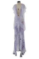 Extraordinary Spring 2012 Alexandre Vauthier Custom Sample Pale Lavender Silk Net & Sequin dress