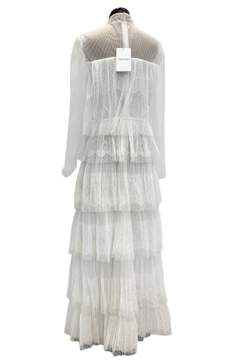 Prettiest Fall 2015 Valentino by Pierpaolo Piccioli & Maria Grazia Chiuri White Lace & Net Dress