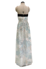 Pretty Spring 2014 Emporio Armani Long Version of Runway Look 86 Crystal & Floral Print Pastel Dress