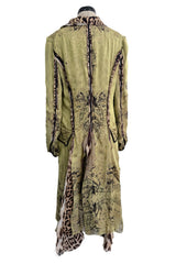 Fall 2004 Roberto Cavalli Runway Look 31 Multiple Prints & Layered Silk Chiffon Great Coat Jacket