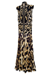 Gorgeous Spring 2011 Givenchy by Riccardo Tisci Runway Look 40 Cut Out Silk & Net Leopard Dress