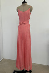 Chanel 1975-76 Haute Couture Top Stiched Pink with Belt - 13.5" W