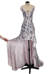 Outstanding Spring 2009 Nina Ricci by Olivier Theyskens Runway Look 12 Floral Printed Silk Dress