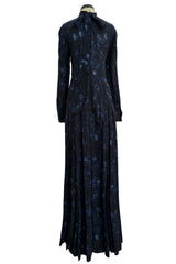 Pre-Fall 2015 Valentino by Pierpaolo & Piccioli & Maria Grazia Chiuri Blue Silk Dress w Butterfly Print