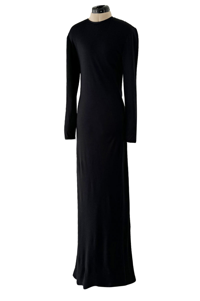 Iconic Fall 1989 Geoffrey Beene Heavily Documented Backless Jersey Dress