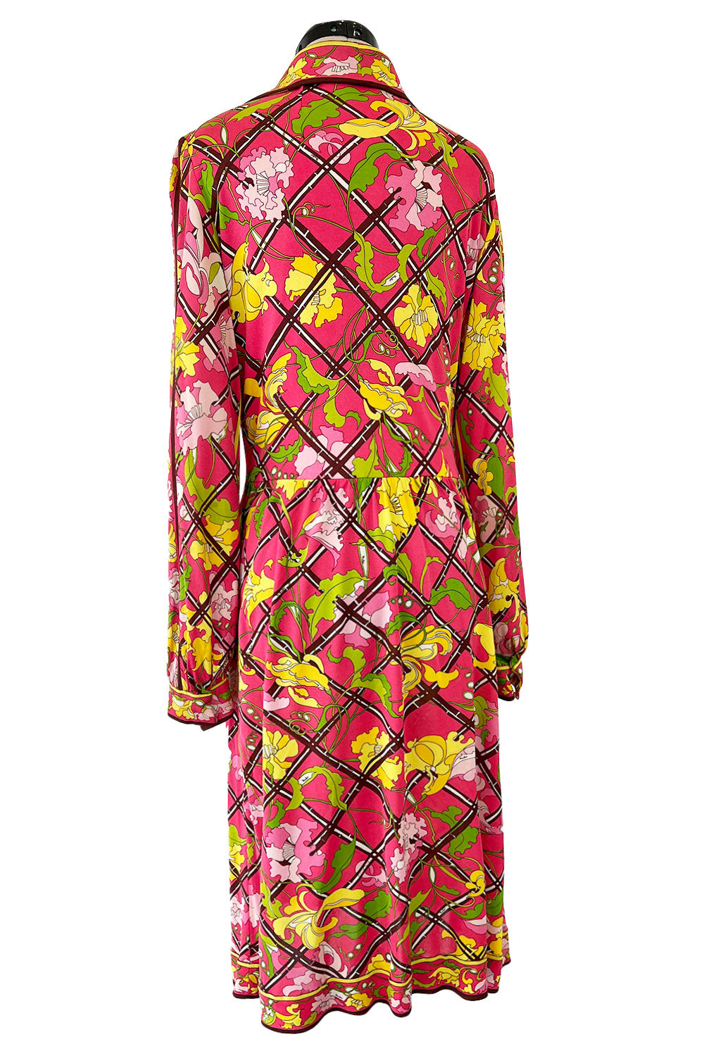 Prettiest 1960s Emilio Pucci Original Pink Silk Jersey Dress w