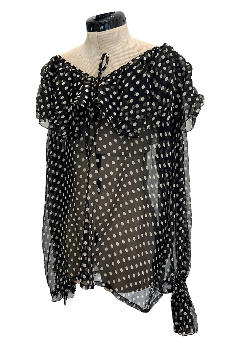 Well Documented Spring Yves Saint Laurent Black & White Polka