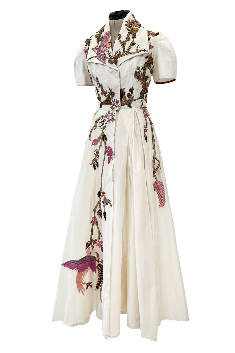 Prettiest Fall 2015 Samant Chauhan Ivory Silk Dress ư Extensive Bead Sequin & Embroidery Work