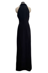 Iconic Spring 1998 Yves Saint Laurent Runway Wrap Tuxedo Dress w High Wrap Over Slit