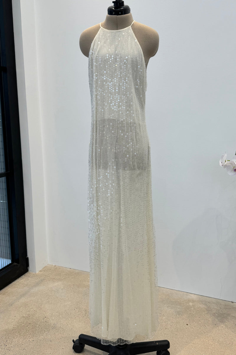 Chanel c.1997 Sequin with Thigh High Slit - 13.5" W