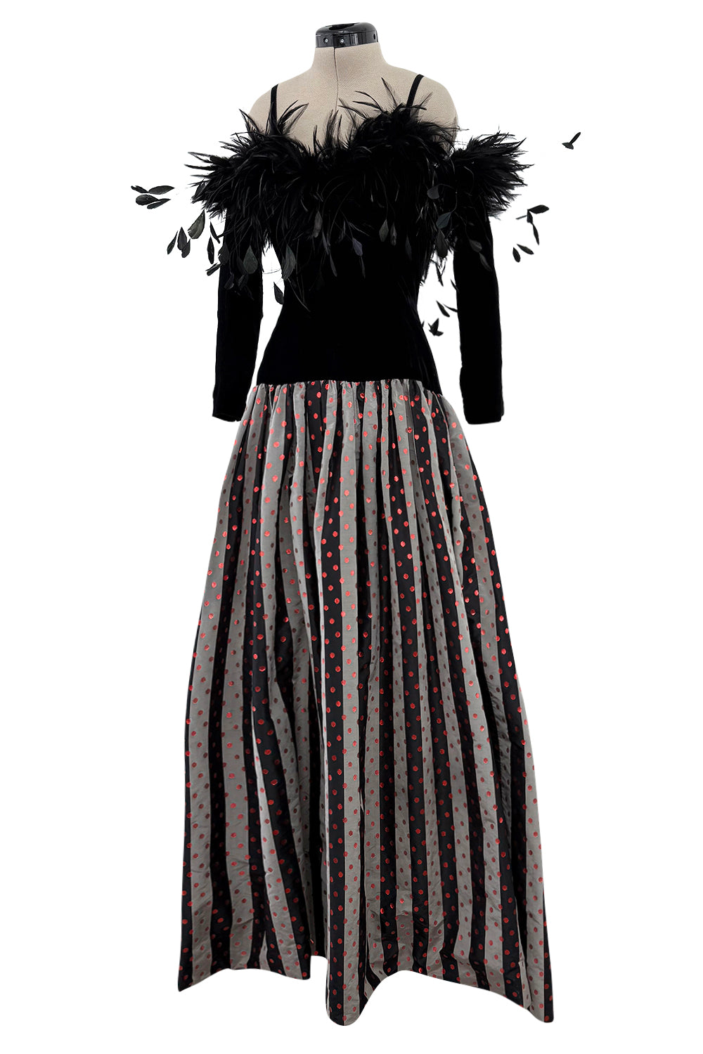 Fall 1982 Hubert de Givenchy Unlabeled Haute Couture Runway Dress