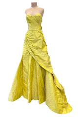 Rare Fall 2007 Nina Ricci by Olivier Theyskens Runway Look 38 Gold Metal Thread Dress