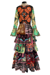 Iconic Spring 2015 Valentino Printed Tiered Runway Dress by Maria Grazia Chiuri & Pier Paolo Piccioli