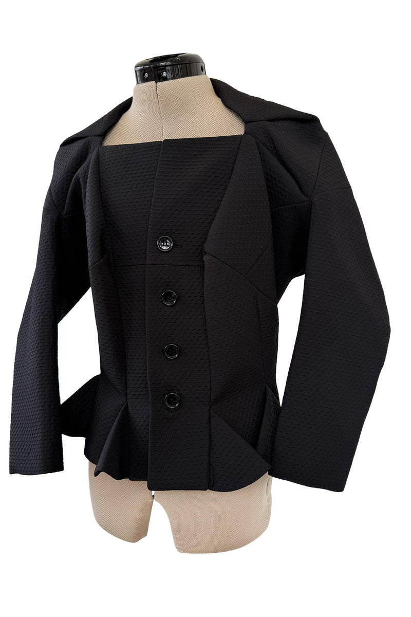 Fall 2015 Junya Watanabe Commes des Garcons Runway Look 6 Black Oragami Jacket