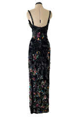 1940s-1950s Possible Stage or Showgirl Strapless Dress Covered in Hand Placed Sequins & Beads