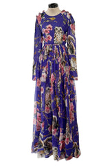 Well Documented Fall 2014 Dolce & Gabbana Runway Look 17 Woodland Creature Silk Chiffon Dress