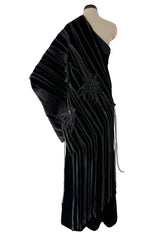 Wonderful Fall 2008 Giorgio Armani Runway Look 48 One Shoulder Velvet Dress w Wrap