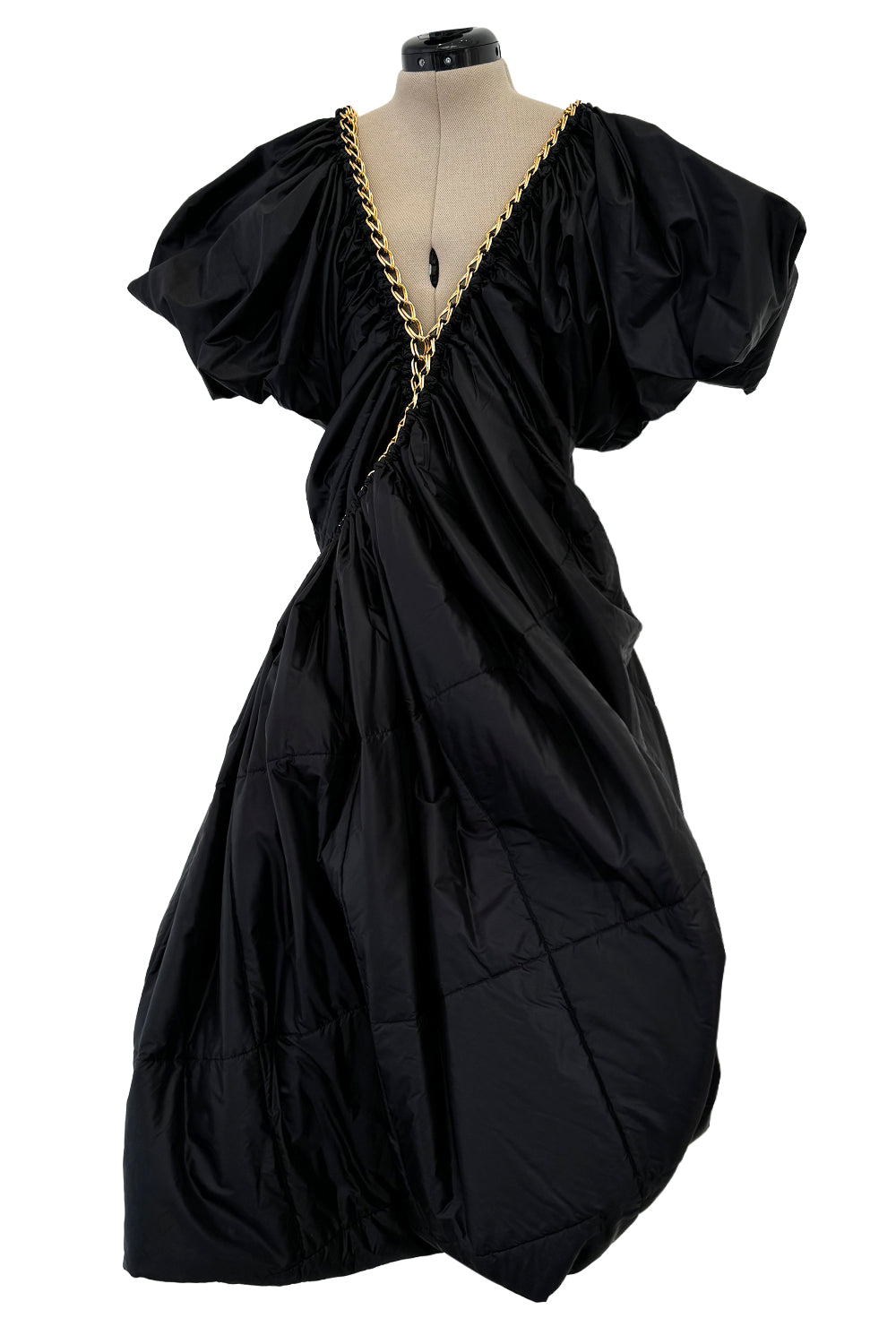 Fall 2009 Junya Watanabe Runway Look 29 Black Padded Nylon Dress w