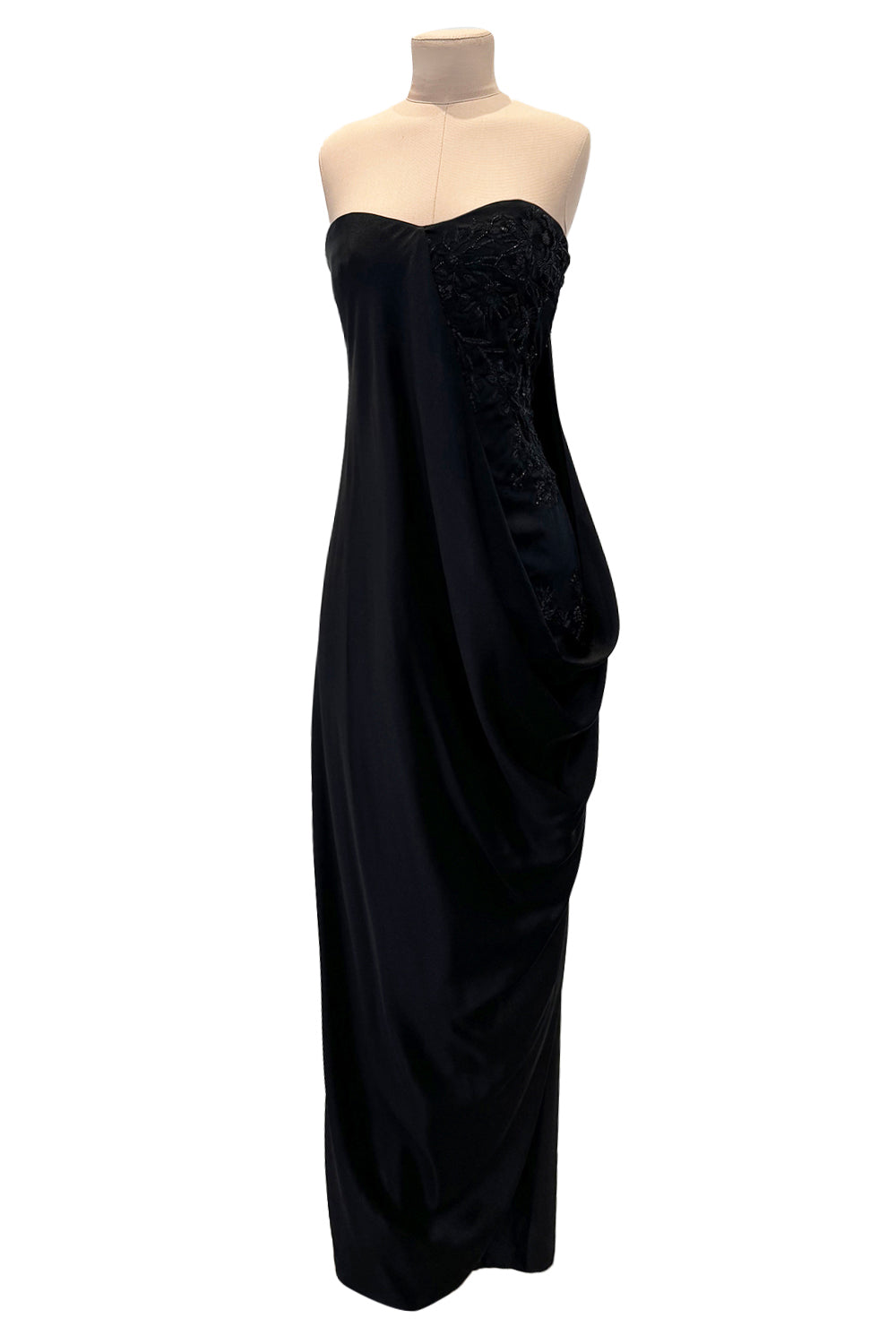 Incredible Fall 2008 Alexander McQueen Draped Strapless Silk