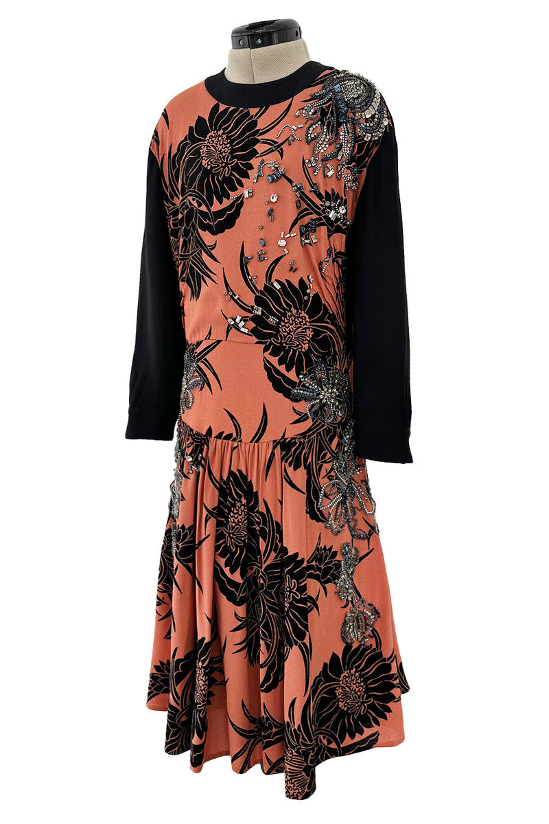 europe runway print dress Amber