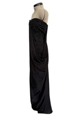 Fall 2008 Alexander McQueen 'The Girl Who Lived in a Tree' Strapless Draped Silk Dress w Elaborate Beading