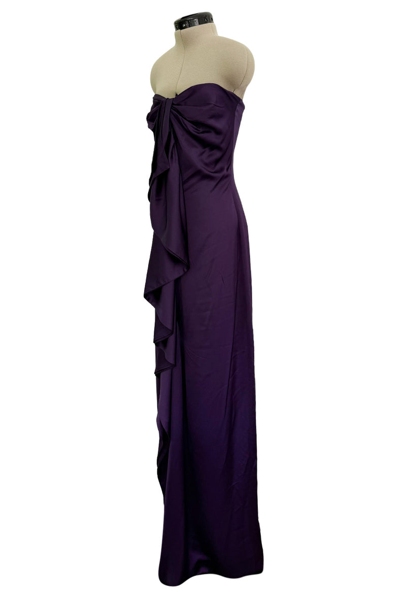 valentino purple dress SS/2007 VINTAGE HAND EMBROIDERED LILAC RUNWAY GOWN SIZE 6 sweetheart neckline Born In Roma Purple Melancholia