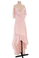 Spring 2005 Chanel by Karl Lagerfeld Runway Softest Pale Pink Floating Silk Chiffon Dress