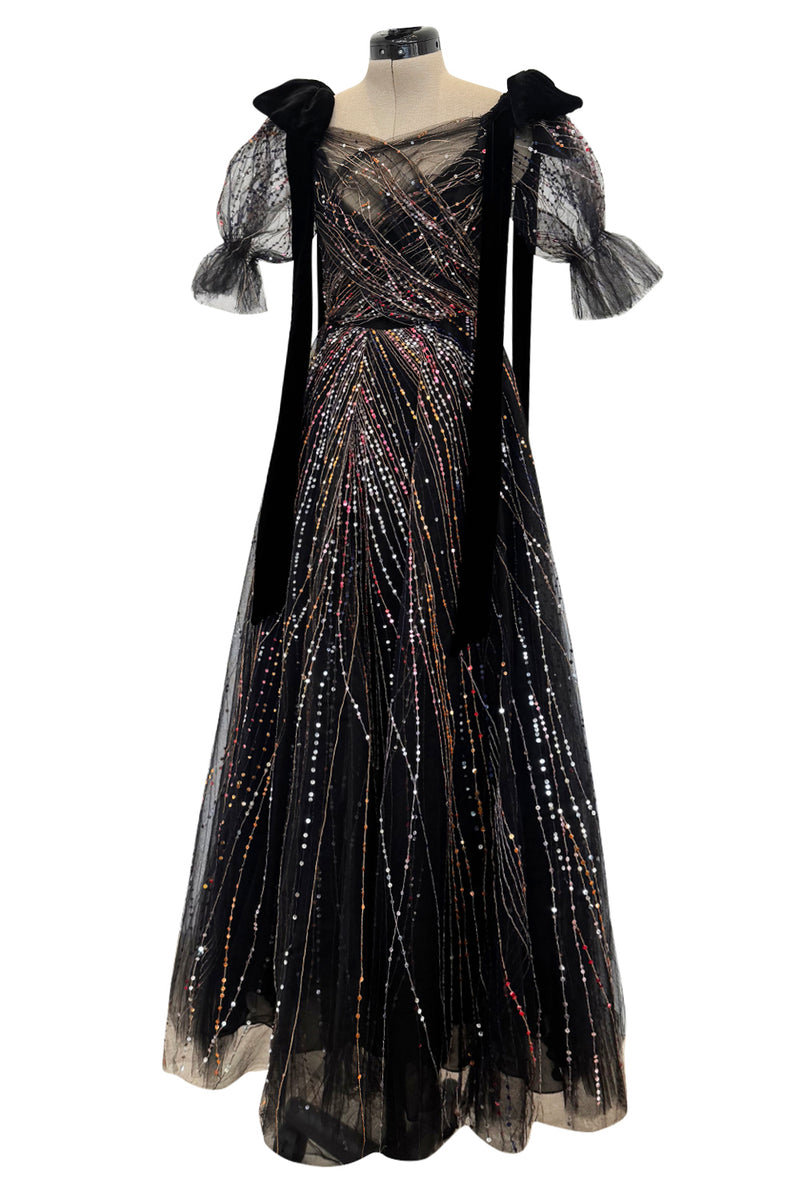 Dreamy Spring 2018 Valentino by Pierpaolo Piccioli Black Tulle Sequin – Shrimpton Couture Dreamy Spring 2018 Valentino by Pierpaolo Piccioli Black Tulle Sequin – Shrimpton Couture