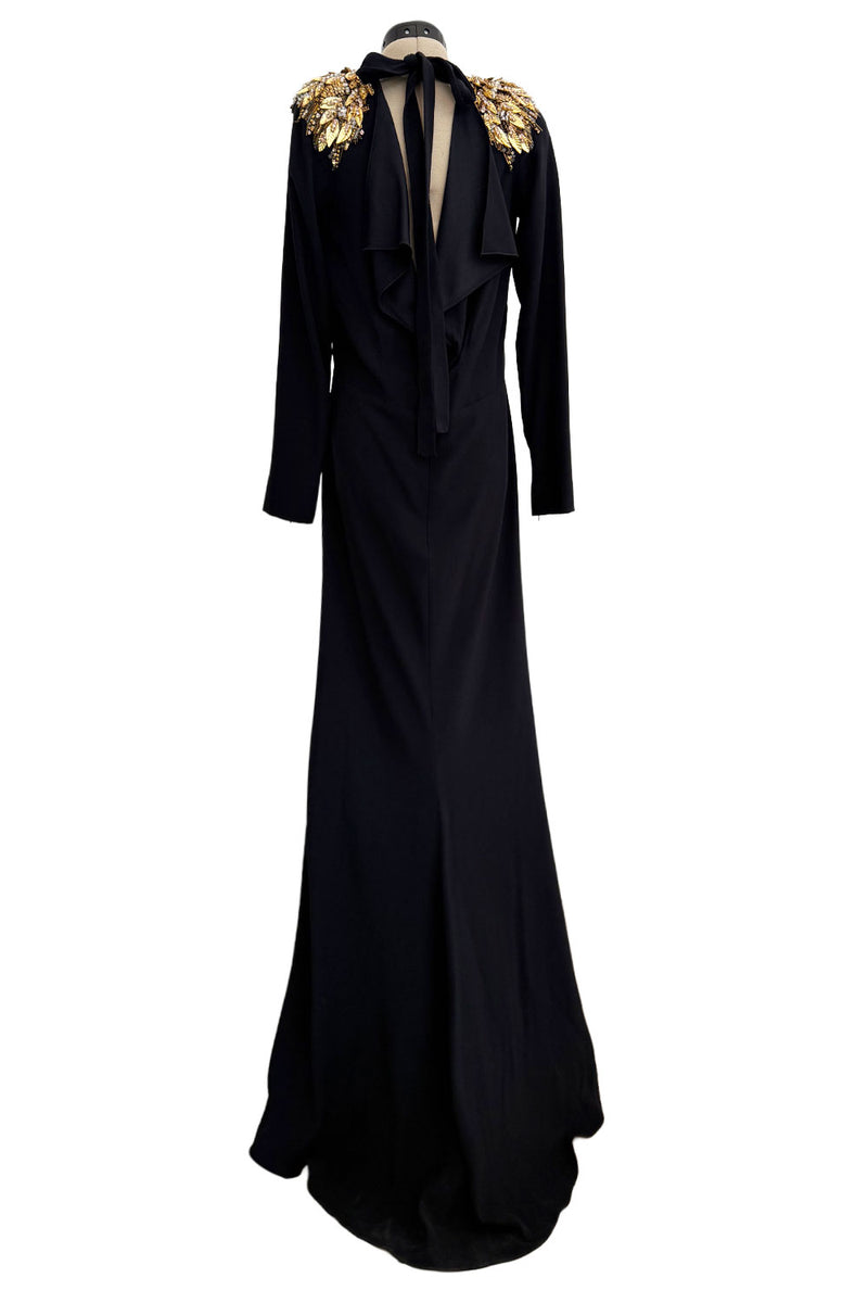 Stunning 2013 Unlabeled Alexander McQueen by Sarah Burton Black Crepe – Shrimpton Couture